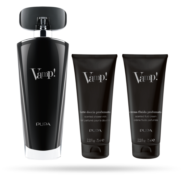 PUPA - Vamp! Eau de Parfum Black 100ml + Vamp! Latte Doccia 75ml + Vamp! Crema 75ml
