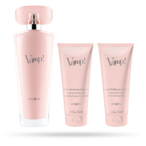 PUPA - Vamp! Eau de Parfum Pink 100ml + Vamp! Latte Doccia 75ml + Vamp! Crema 75ml