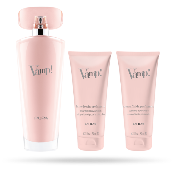 PUPA - Vamp! Eau de Parfum Pink 100ml + Vamp! Latte Doccia 75ml + Vamp! Crema 75ml